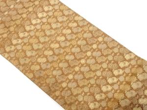 アンティーク　笹に菊模様織り出し丸帯（材料）